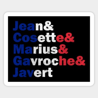 Les Misérables - Characters Sticker